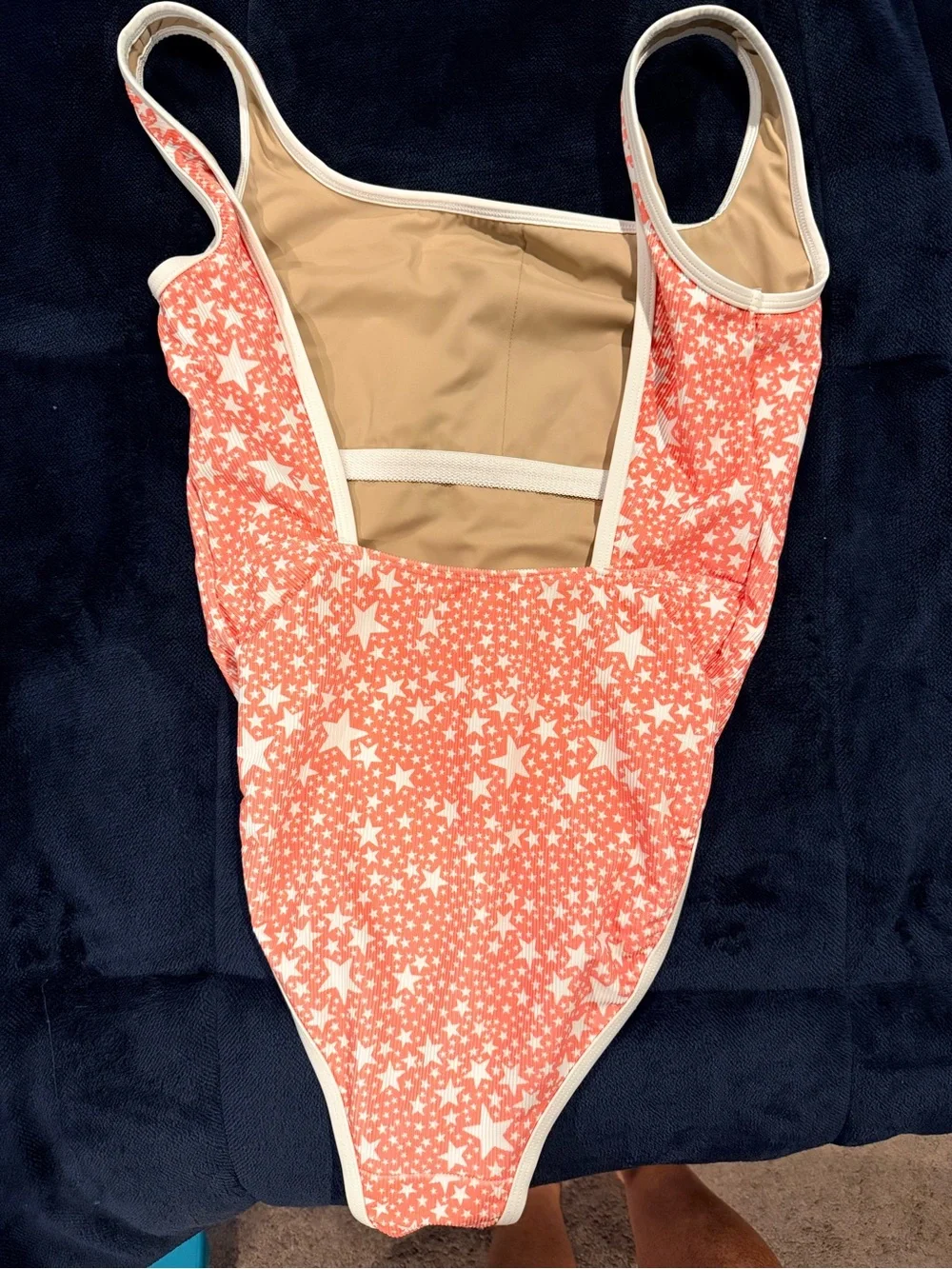 Lainsnow Coral Star-Print One-Piece Swimsuit